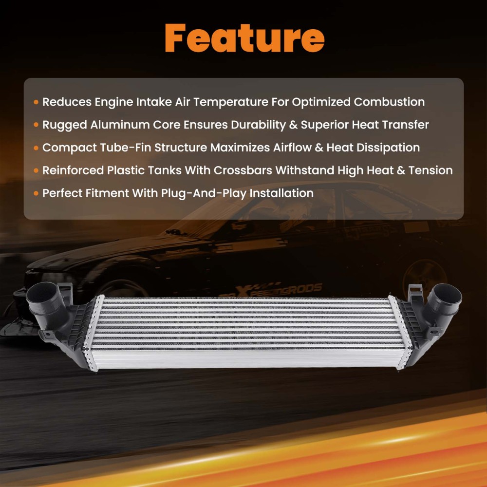 Aluminum Intercooler compatible for Lincoln Mkc 2015-2019 All Engine   EJ7Z6K775A