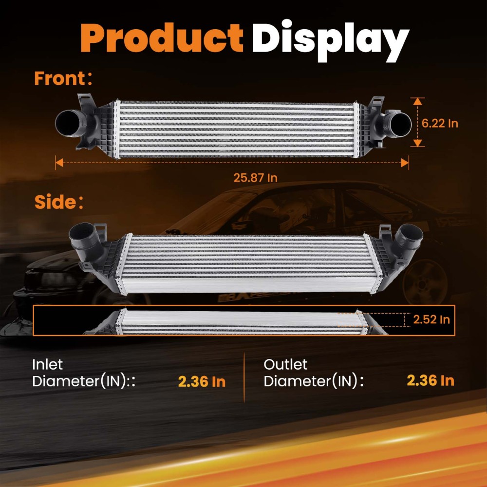 Aluminum Intercooler compatible for Lincoln Mkc 2015-2019 All Engine   EJ7Z6K775A