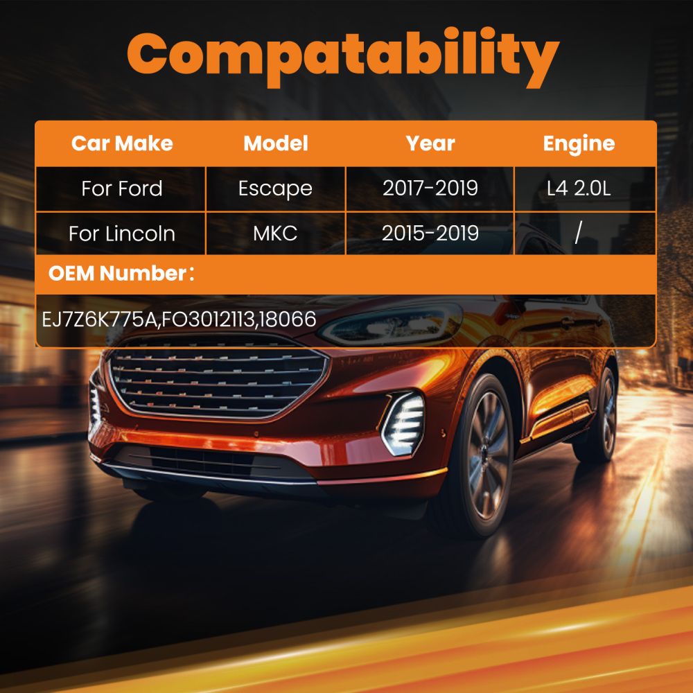 Aluminum Intercooler compatible for Lincoln Mkc 2015-2019 All Engine   EJ7Z6K775A