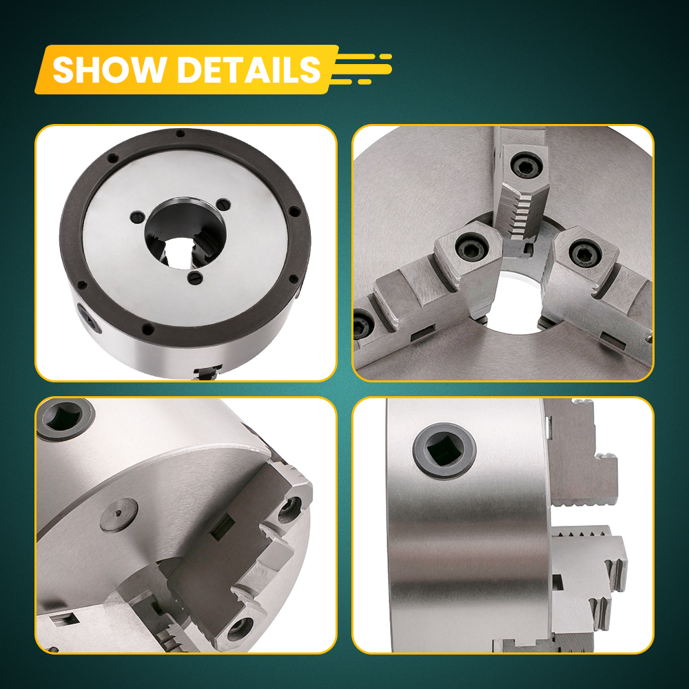 8 3 Jaw Self Centering Lathe Chuck Milling K11-200A Hardened Steel