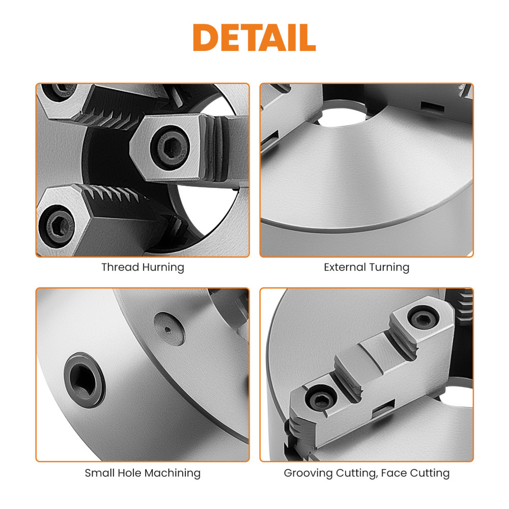 8 3 Jaw Self Centering Lathe Chuck Milling K11-200A Hardened Steel