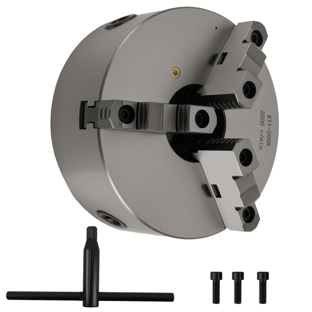 8 3 Jaw Self Centering Lathe Chuck Milling K11-200A Hardened Steel