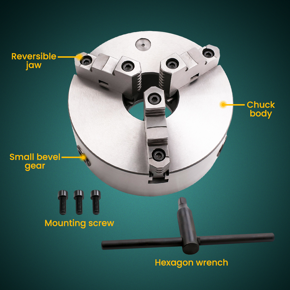 8 3 Jaw Self Centering Lathe Chuck Milling K11-200A Hardened Steel