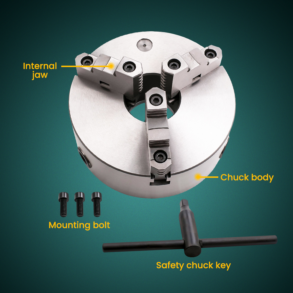 8 3 Jaw Self Centering Lathe Chuck Milling K11-200A Hardened Steel