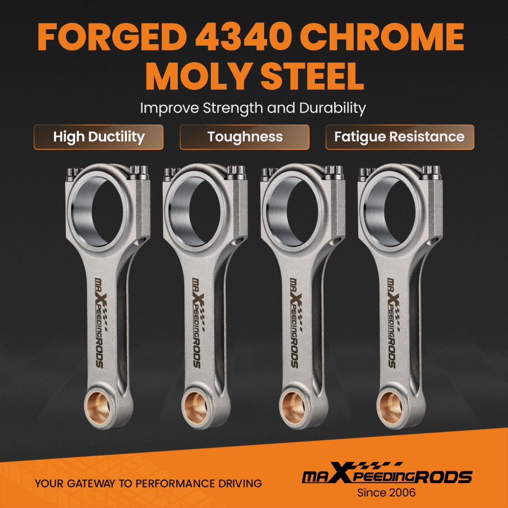 Forged 4340 Performance Connecting Rods compatible for Suzuki 1.3L G13b Engines 4.724 ARP