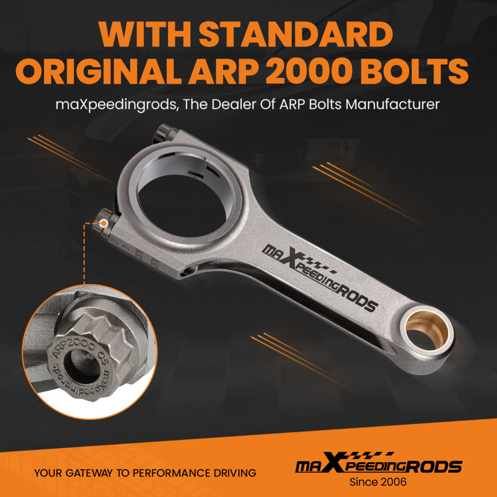 Forged 4340 Performance Connecting Rods compatible for Suzuki 1.3L G13b Engines 4.724 ARP