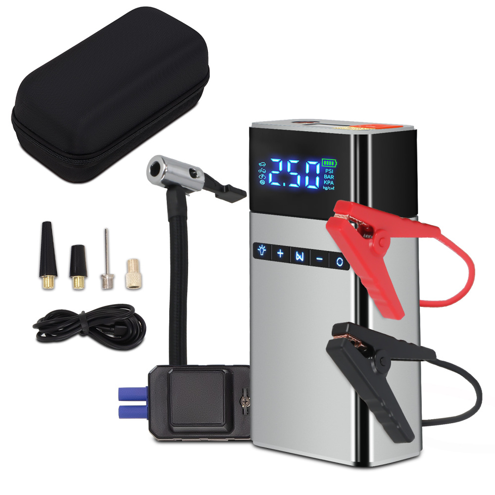 2500A18000mAh Portable Battery Booster with 150PSI Air Pump Power Bank W/LED