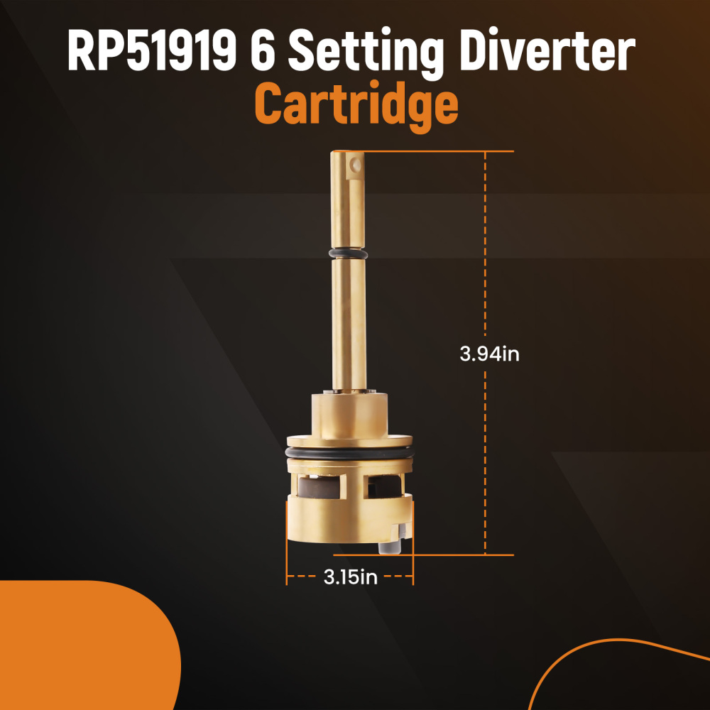 Diverter Cartridge Brass Gold Fit for DELTA RP51919 Shower Cartridge R11000