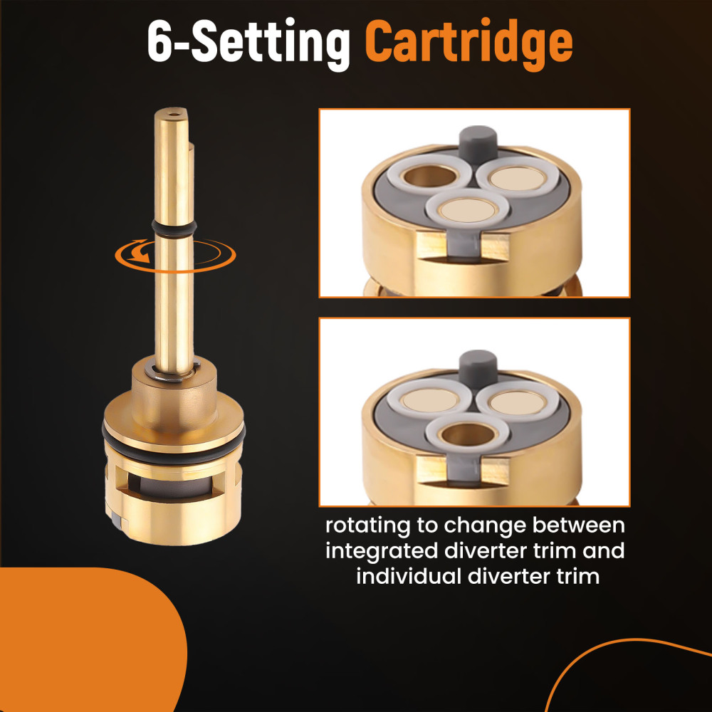 Diverter Cartridge Brass Gold Fit for DELTA RP51919 Shower Cartridge R11000