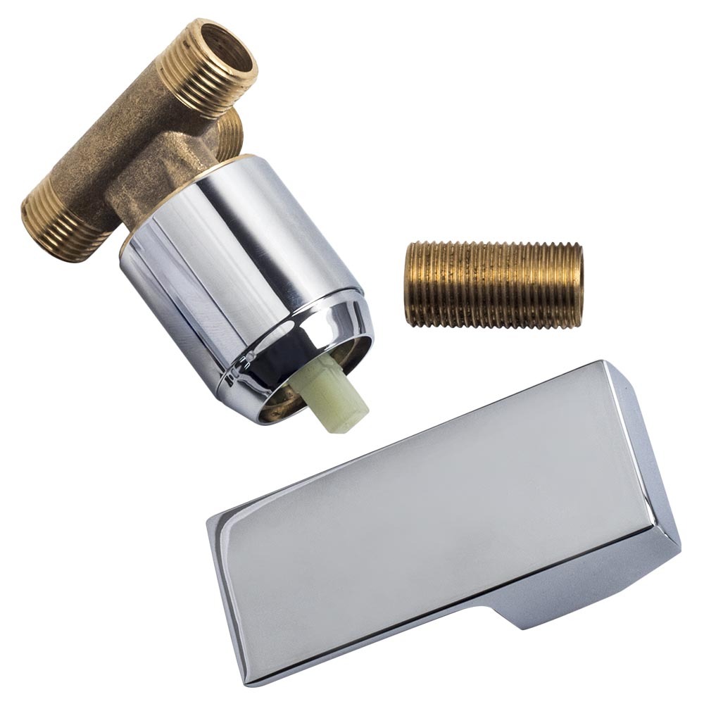 Wall Mount Bathroom Sink Faucet Waterfall Spout Tub Modern Chrome Mixer Tap