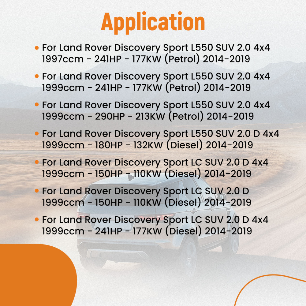 Rear Power Liftgate Support compatible for Land Rover Discovery Sport LC L550 2.0 2014-2019