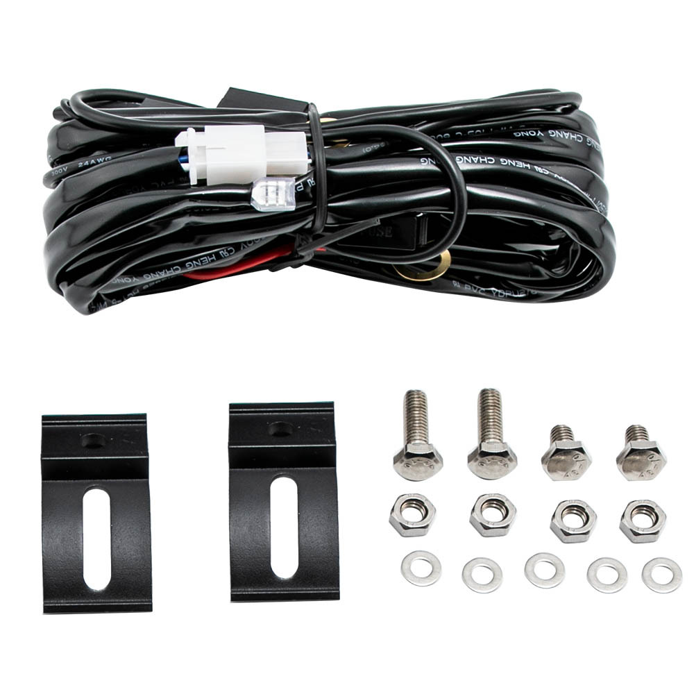 1x 630W 18 inch Dual Row LED work light+Free Wiring Kits for Truck ATV UTE