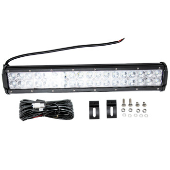 1x 630W 18 inch Dual Row LED work light+Free Wiring Kits for Truck ATV UTE
