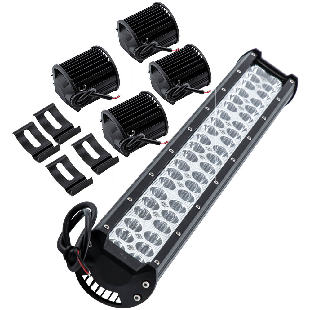 20inch 126W4X4 18W LED Work Light Bar Spot Flood Combo Lamp for Vehicle Truck