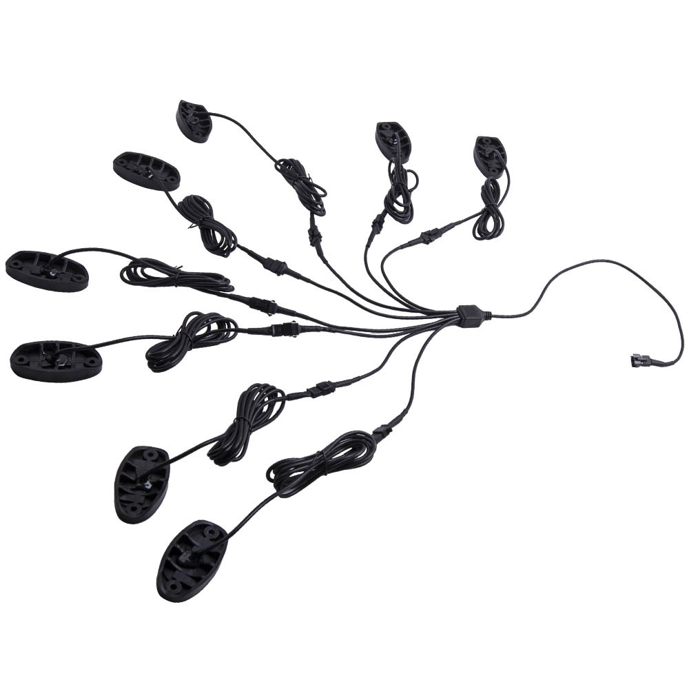 8pcs Pod RGB LED Rock Light Kit Remote Lamp Offroad Truck bluetooth APP Control