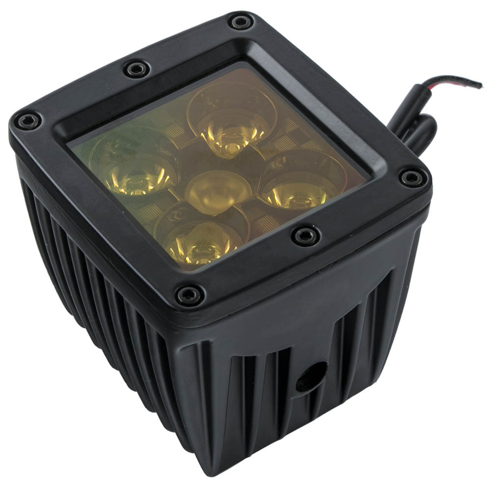 2pcs 3 LED Cube Work Light Bar Fog Driving Lamp Yellow compatible for Jeep Pickup Wagon