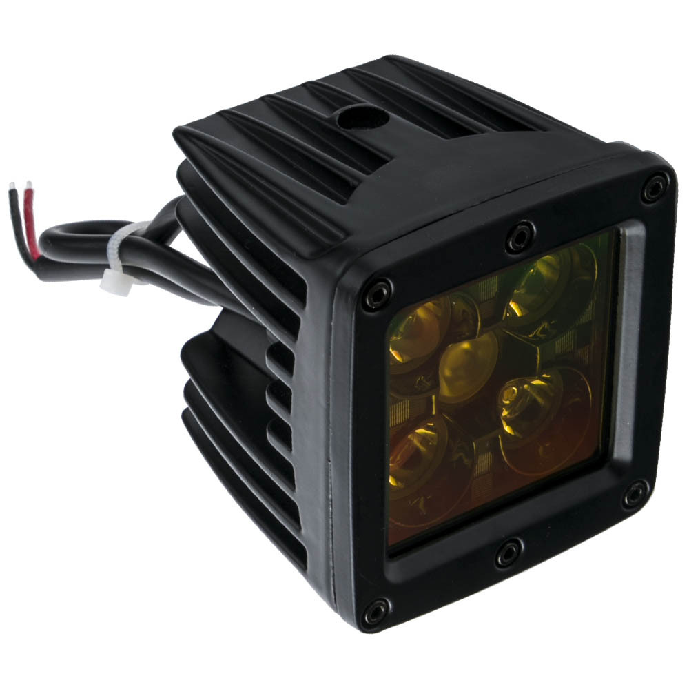 2pcs 3 LED Cube Work Light Bar Fog Driving Lamp Yellow compatible for Jeep Pickup Wagon