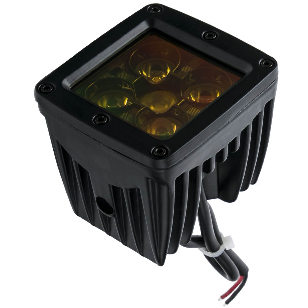 2pcs 3 LED Cube Work Light Bar Fog Driving Lamp Yellow compatible for Jeep Pickup Wagon