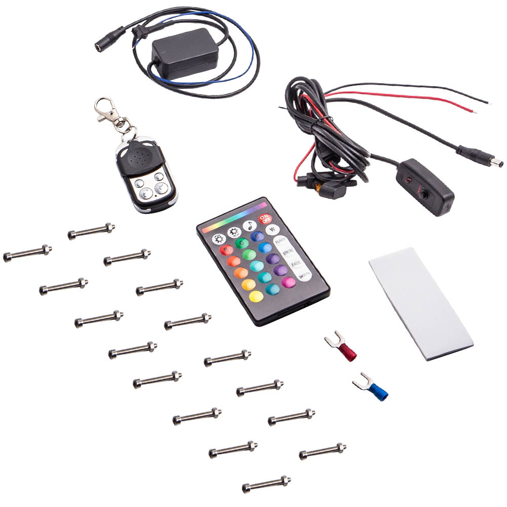 16x RGB Motorcycle LED Rock Light Kit Neon Strip compatible for Jeep Off Road Truck Boat