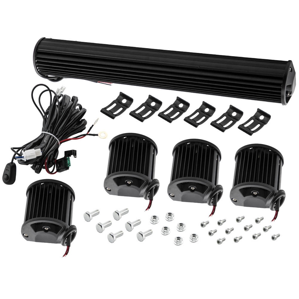 LH+RH 204 Combo Beam LED Light Bar 10-30V for Trucks SUV off-road UTV