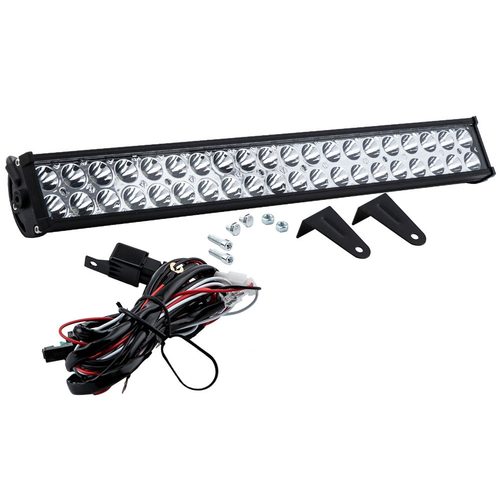 3W/PC 120W LED light Bar+Wire Kit Bumper Lamp for ATV SUV Boat Truck Offroad