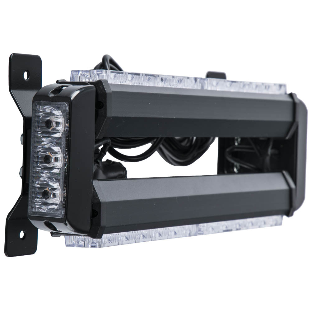 15 Amber 30 LED Light Bar Flash Roof Strobe Lamp 30W Black Plastic and Aluminum