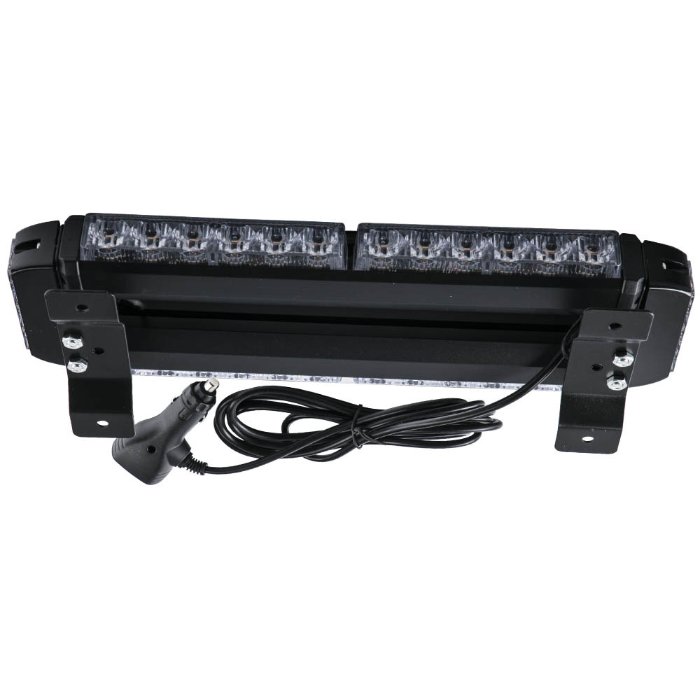15 Amber 30 LED Light Bar Flash Roof Strobe Lamp 30W Black Plastic and Aluminum