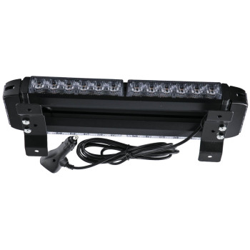 15 Amber 30 LED Light Bar Flash Roof Strobe Lamp 30W Black Plastic and Aluminum
