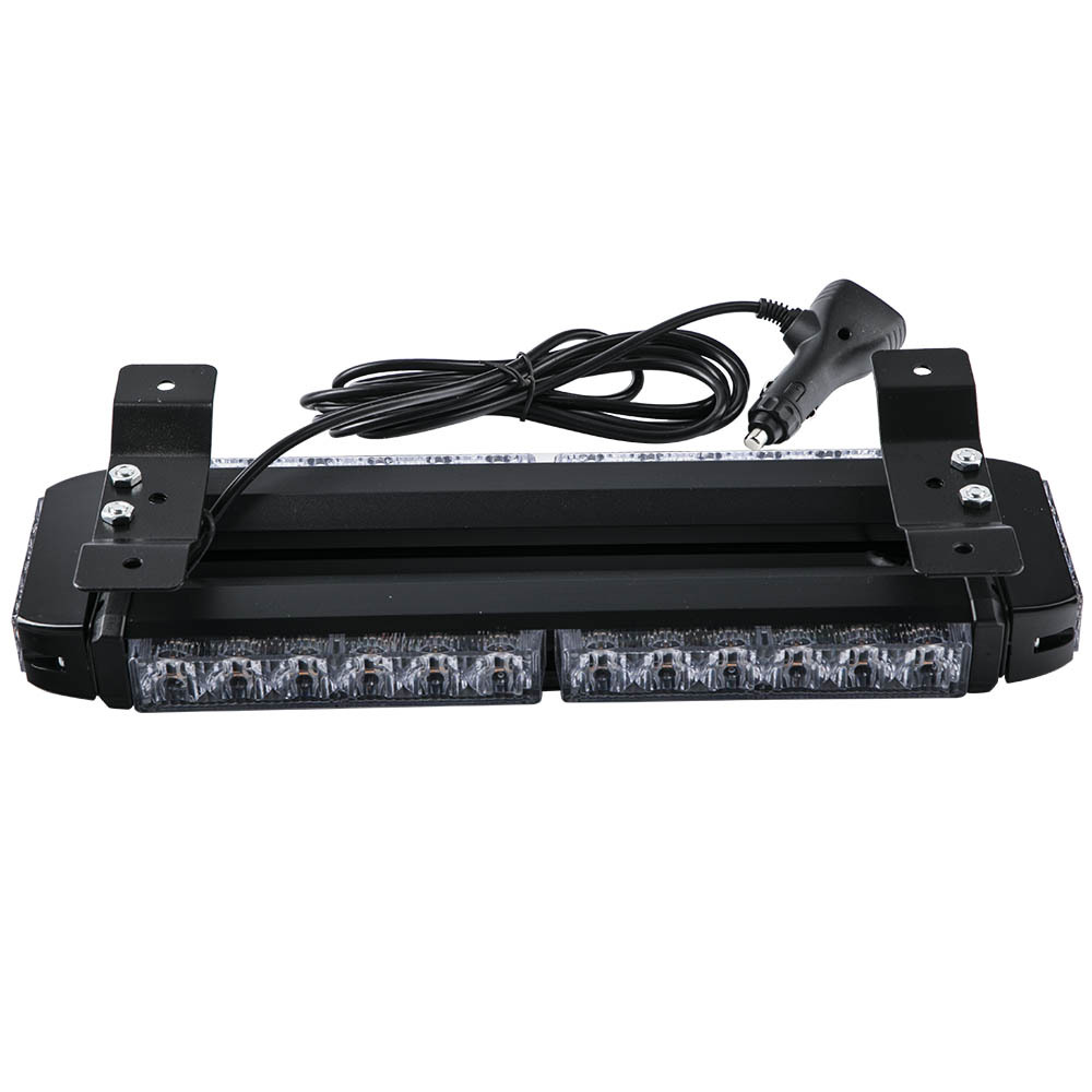 15 Amber 30 LED Light Bar Flash Roof Strobe Lamp 30W Black Plastic and Aluminum