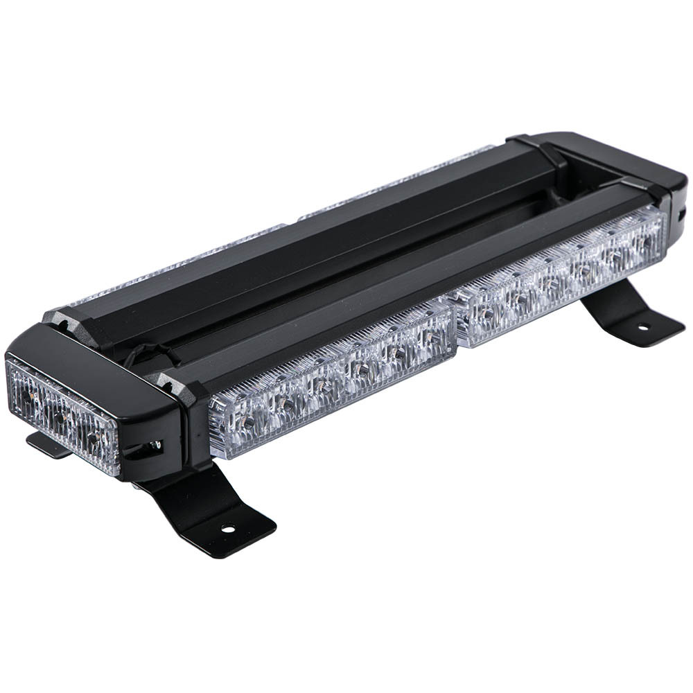 15 Amber 30 LED Light Bar Flash Roof Strobe Lamp 30W Black Plastic and Aluminum