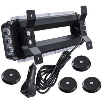 15 Amber 30 LED Light Bar Flash Roof Strobe Lamp 30W Black Plastic and Aluminum
