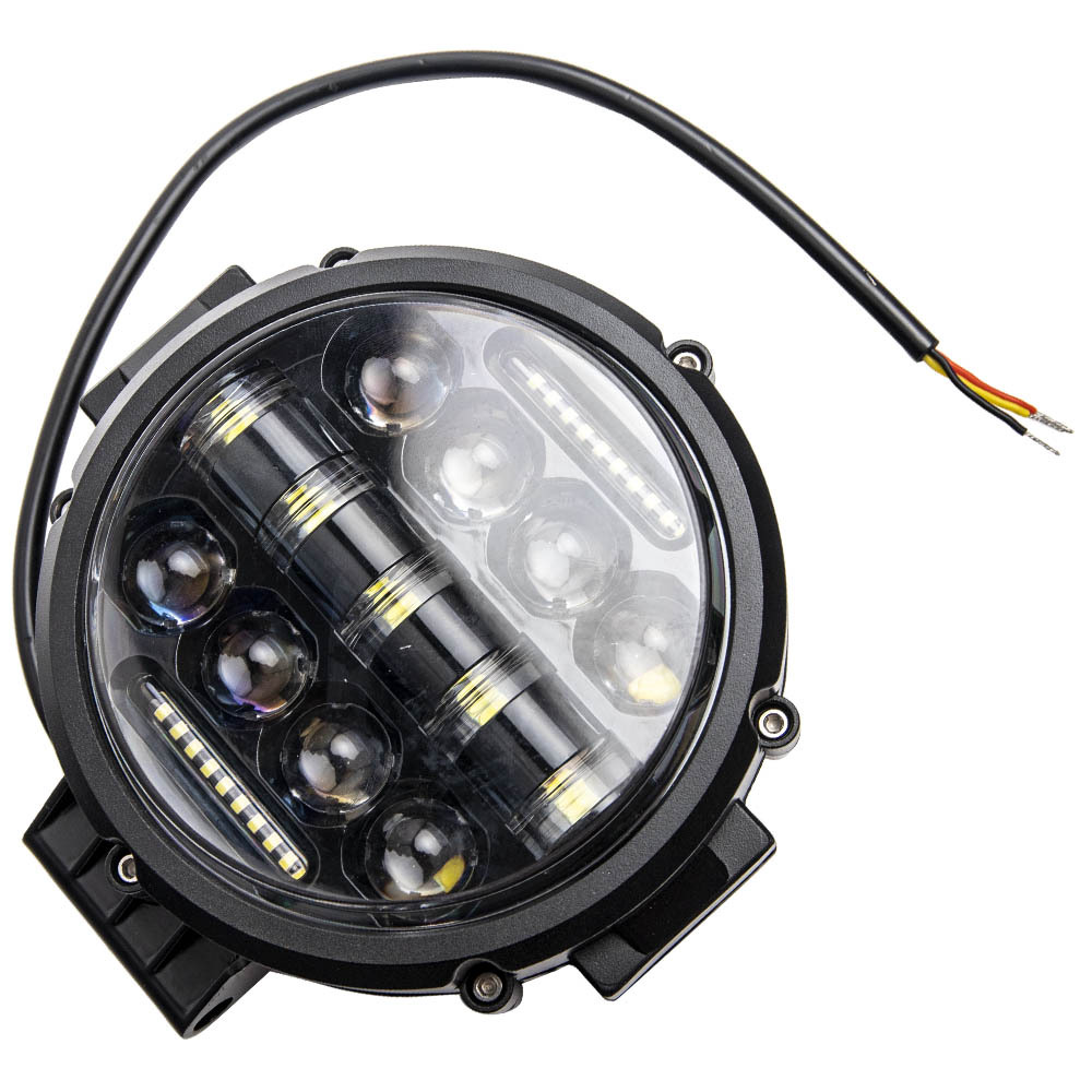 New 7inch 200W Round LED Work Light Driving Headlight For Offroad Truck x1