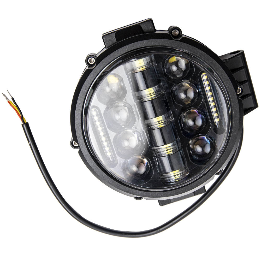 New 7inch 200W Round LED Work Light Driving Headlight For Offroad Truck x1