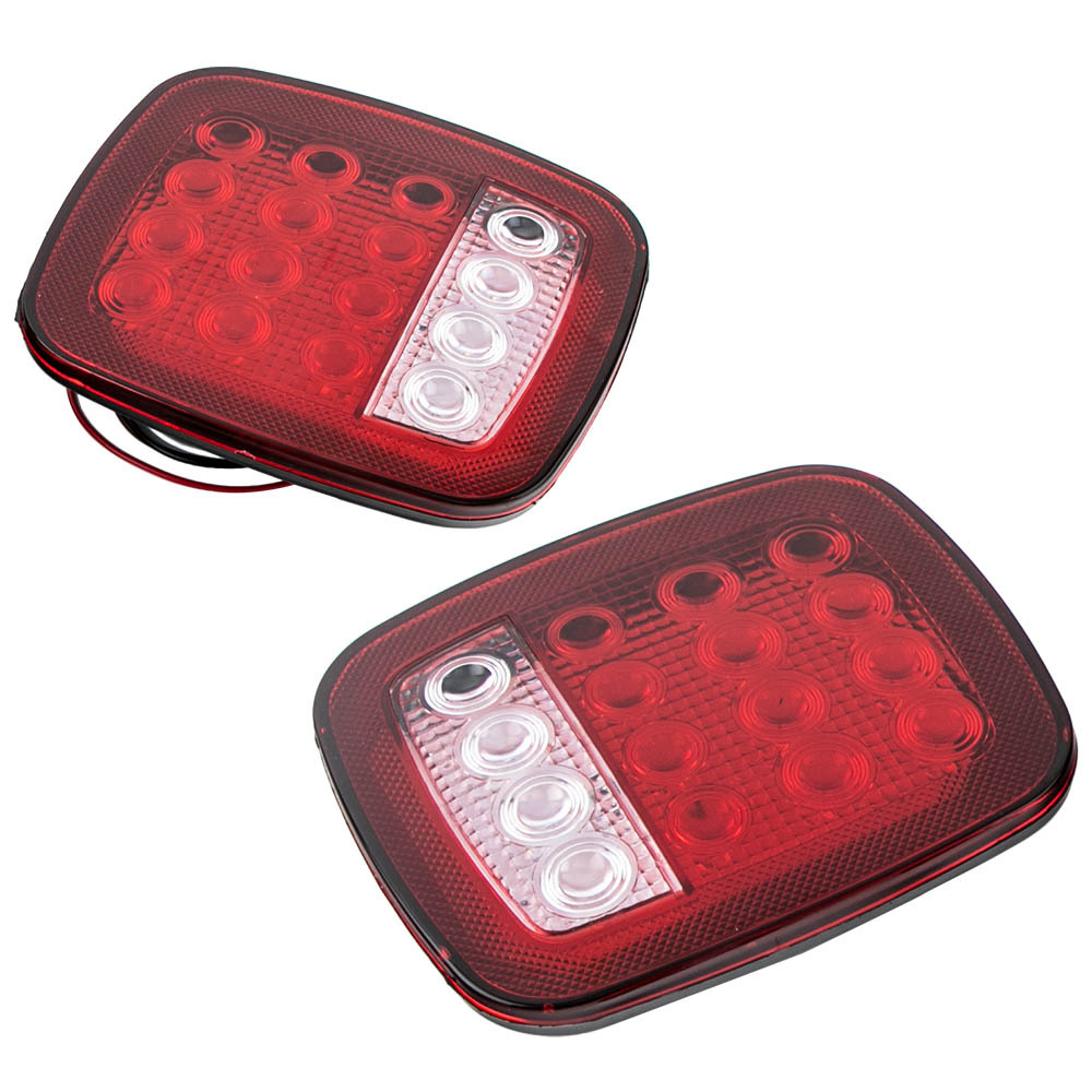 4Pcs 7 inch DC12V LED Headlights + Tail Lights Kit compatible for Jeep CJ-8 1981-1985