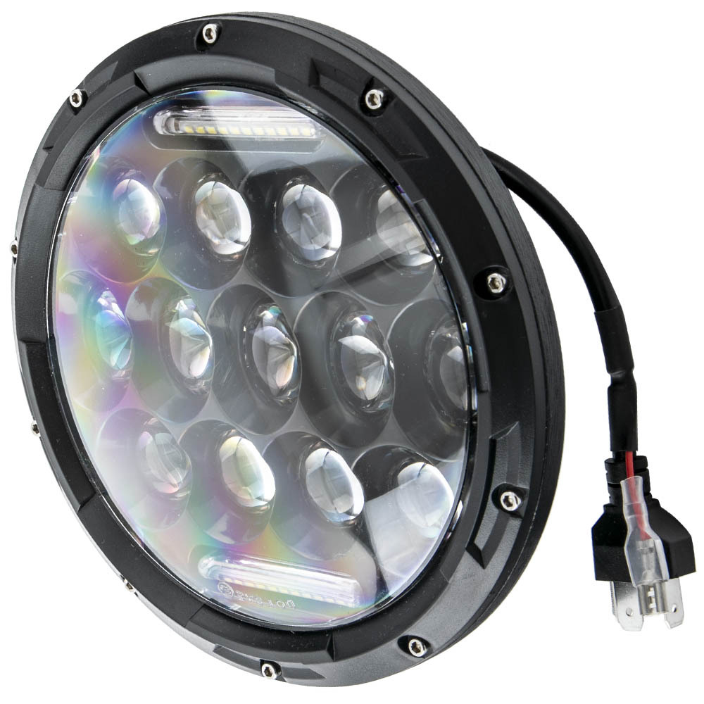 4Pcs 7 inch DC12V LED Headlights + Tail Lights Kit compatible for Jeep CJ-8 1981-1985