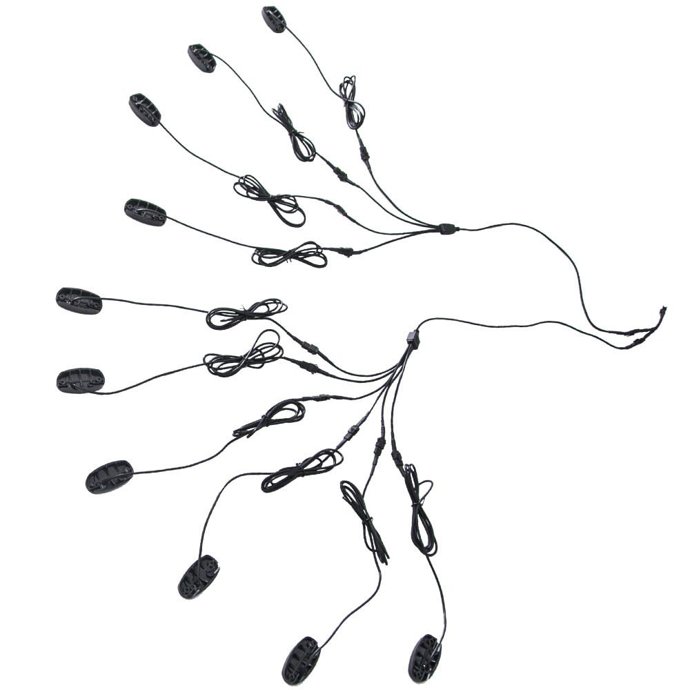 10 Pods RGB LED Rock Lights Kit Neon Music Light Control Available APP Remote