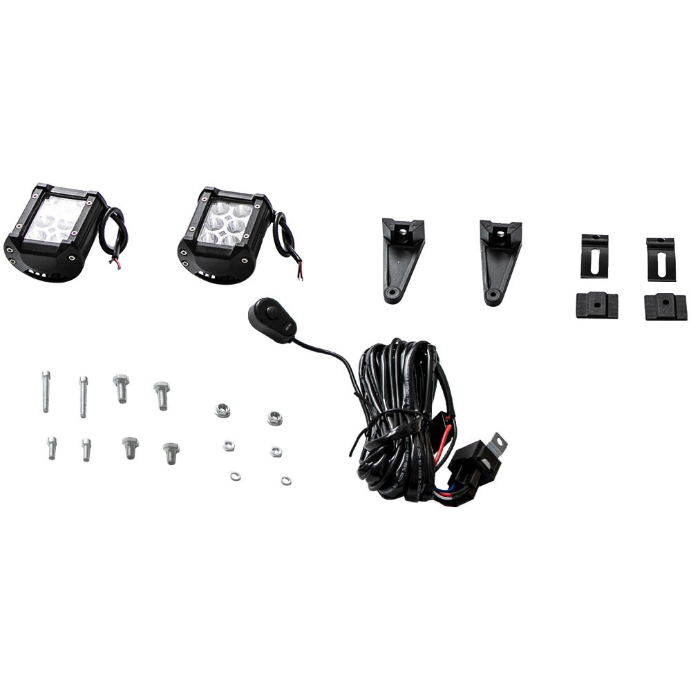 50 288W Dual Row LED Light Bar4inch 18W Fog Light compatible for Toyota Tundra/Tacoma