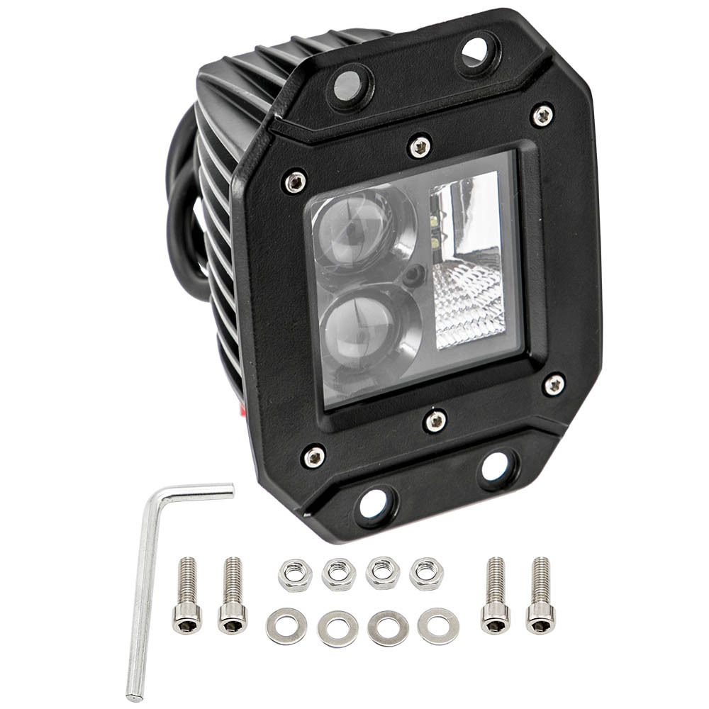 5inch Dual Row Flush Mount Led Work Light Bar 200W compatible for Jeep 4x4 ATV UTV SUV