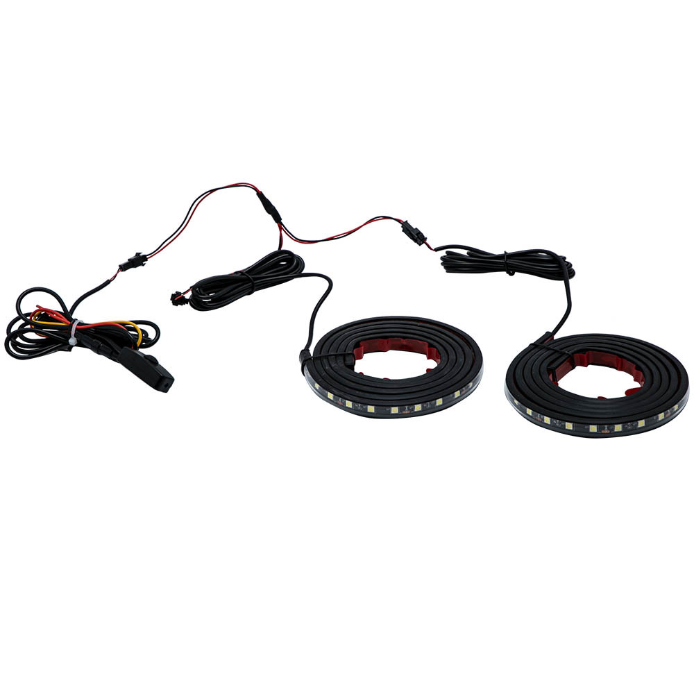 Pair 60 Led Bar Truck Bed Work Lighting Kit Strips compatible for Chevy Compatible for Ford Dodge