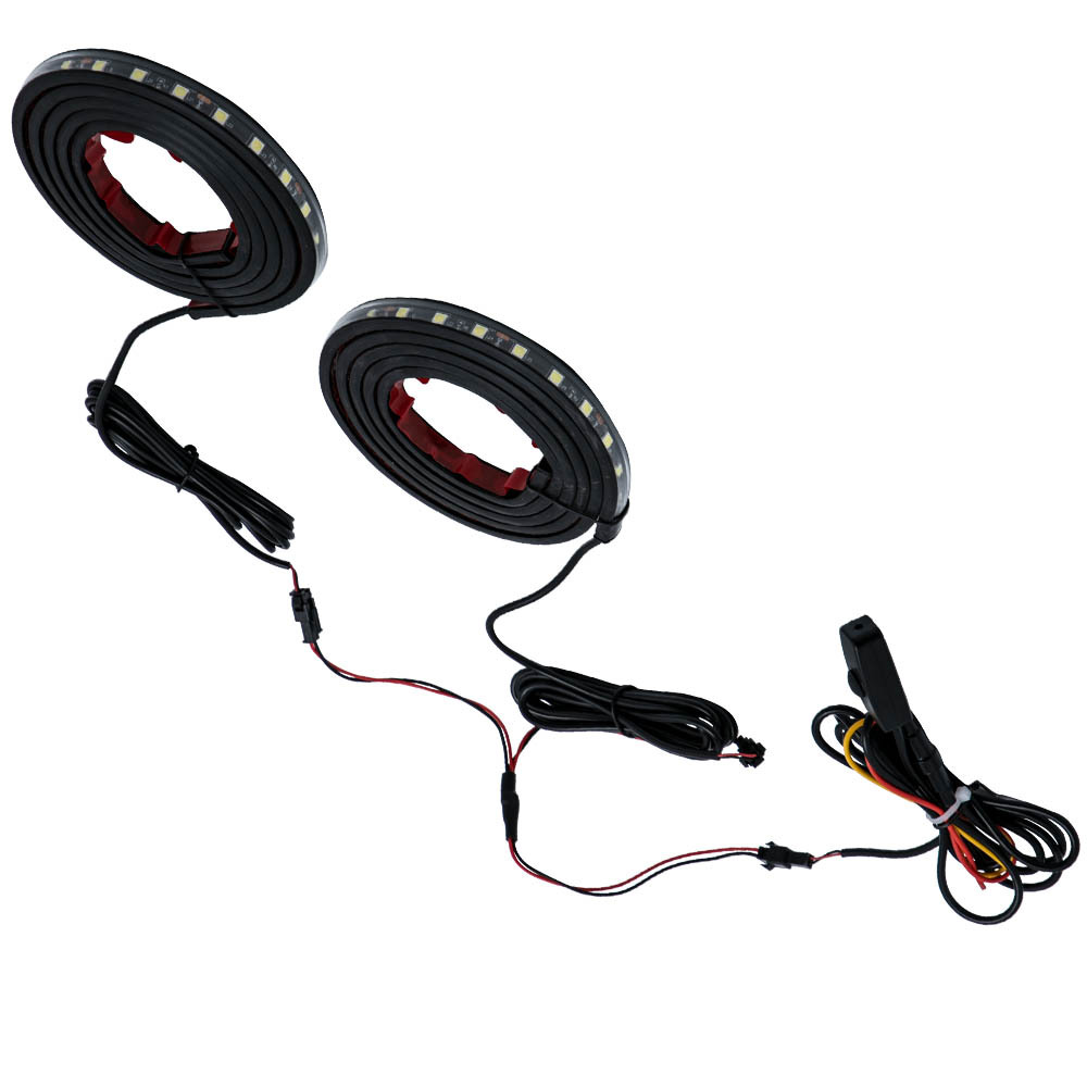 Pair 60 Led Bar Truck Bed Work Lighting Kit Strips compatible for Chevy Compatible for Ford Dodge