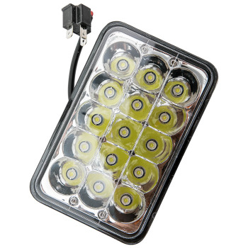 45W LED Headlight 4x6 H4651 compatible for Ford Truck SUV Heavy Duty 6000K Black Housing