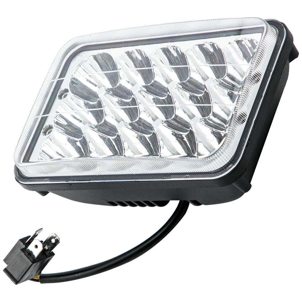 45W LED Headlight 4x6 H4651 compatible for Ford Truck SUV Heavy Duty 6000K Black Housing