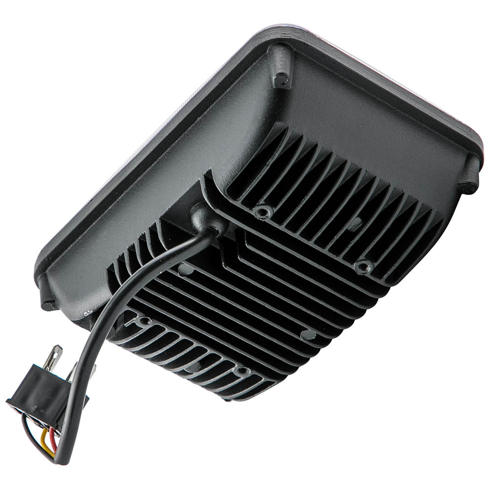 45W LED Headlight 4x6 H4651 compatible for Ford Truck SUV Heavy Duty 6000K Black Housing