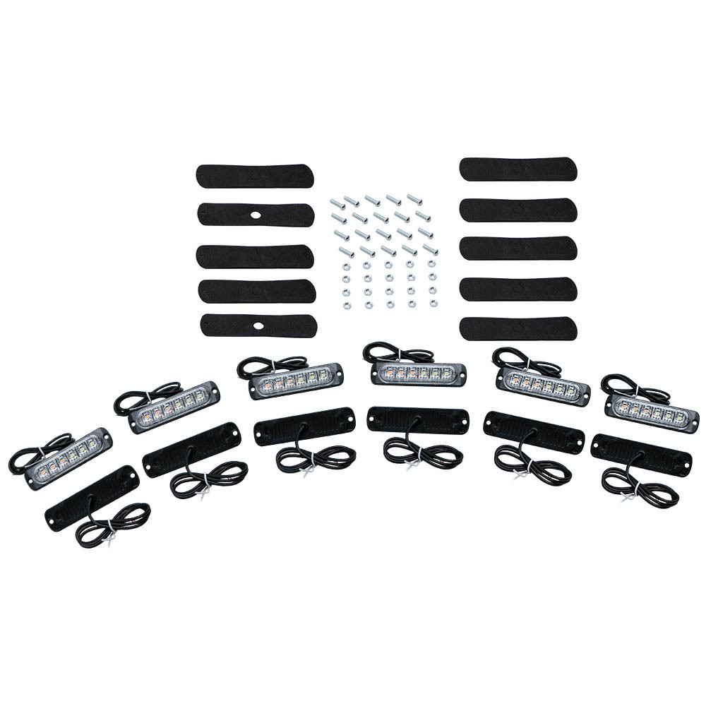 Yellow / Compatible for White 10 LED Lights For Off road4300k Diecast Aluminum Housing 18W