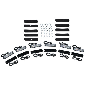 Yellow / Compatible for White 10 LED Lights For Off road4300k Diecast Aluminum Housing 18W