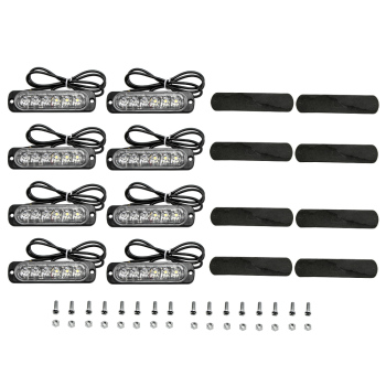 LED Strobe Light Kit8*LED Lights +Protection Pads 18W for off road Car Truck
