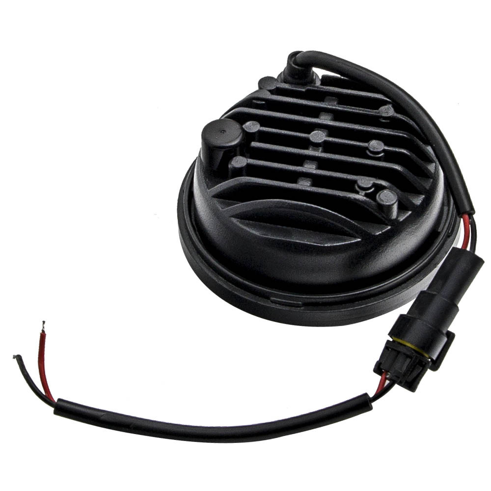 7 Black LED Headlamp Headlight + 4.5inch Passing Lights compatible for Harley