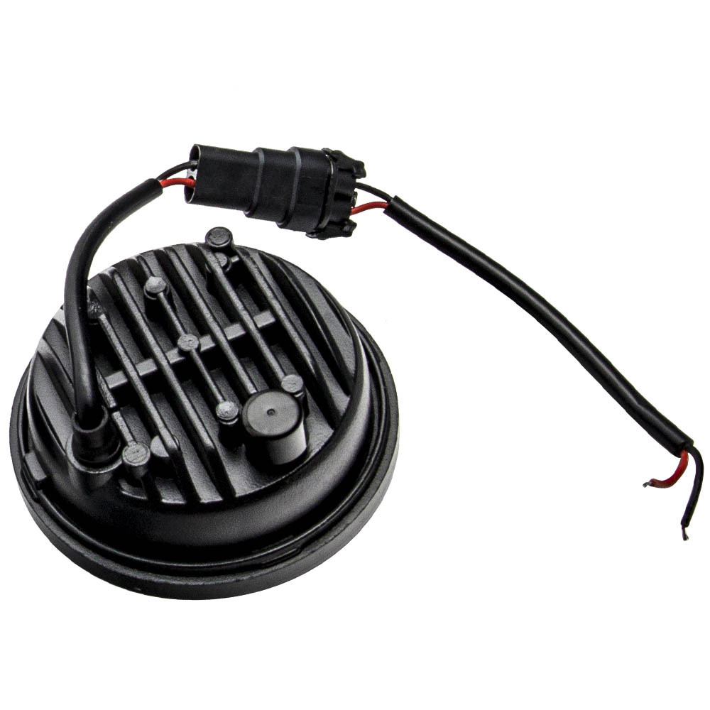 7 Black LED Headlamp Headlight + 4.5inch Passing Lights compatible for Harley