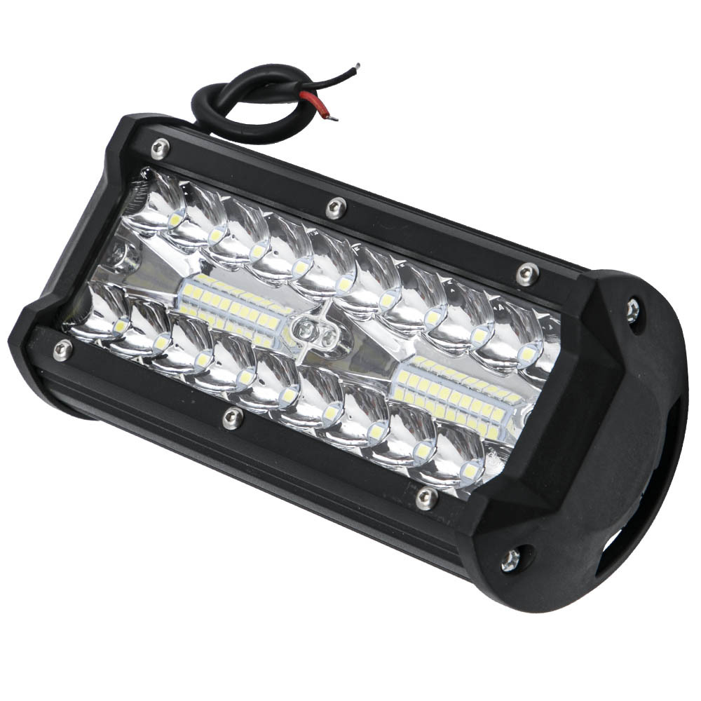 Dual 7 LED Work Light Bar Spot Flood compatible for Jeep SUV 4x4 Off Road Truck 12V 24V