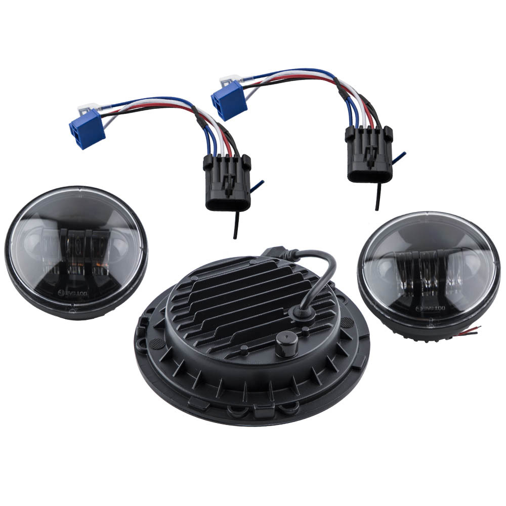 7 Motorcycle LED Projector Headlight 4.5 inch Passing Lights 4000LM 4500LM